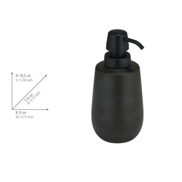 Čierna keramická súprava doplnkov do kúpeľne Nerno – Wenko-image-4