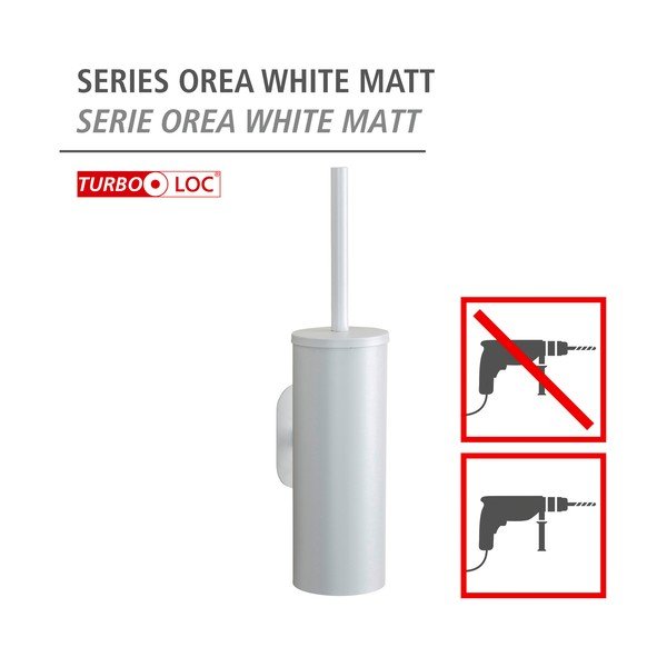 Biela samodržiaca WC kefa z nehrdzavejúcej ocele Orea – Wenko-image-4