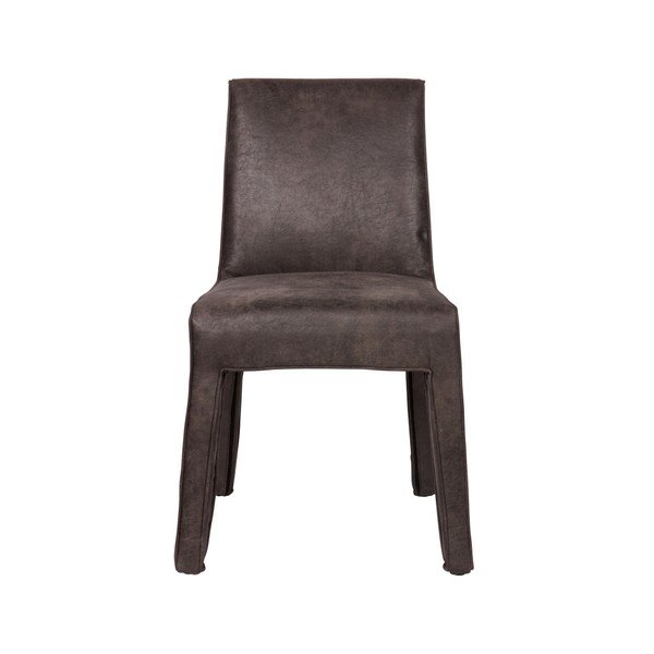 Sada 2 čiernych kožených stoličiek BePureHome Cocoon-image-1