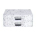 Čierno-biely zásuvkový box s 2 zásuvkami Bigso Box of Sweden Birger