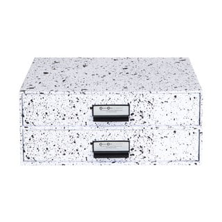 Čierno-biely zásuvkový box s 2 zásuvkami Bigso Box of Sweden Birger