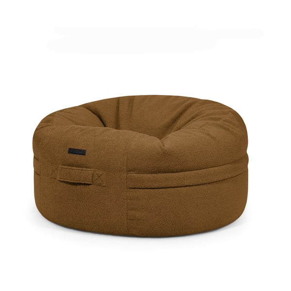 Hnedý sedací vak z textílie buklé Roll 105 – SLOWDOWN