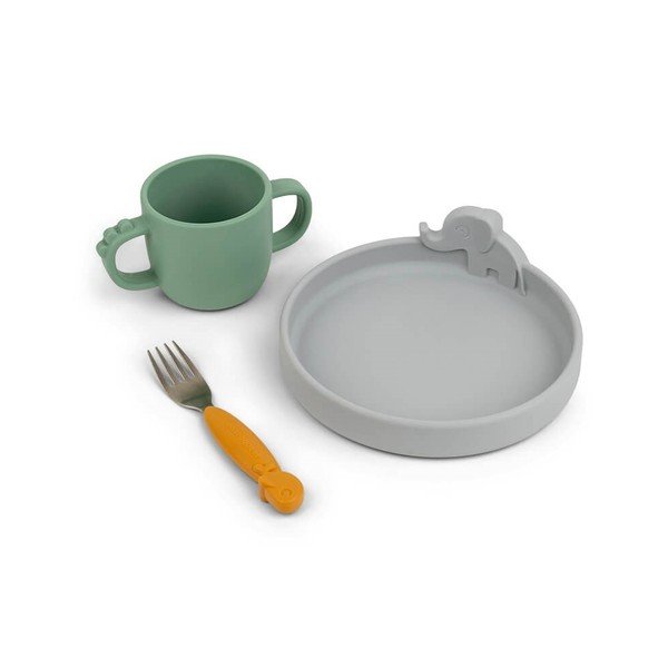3-dielna detská jedálenská súprava Done by Deer Peekaboo Dinner