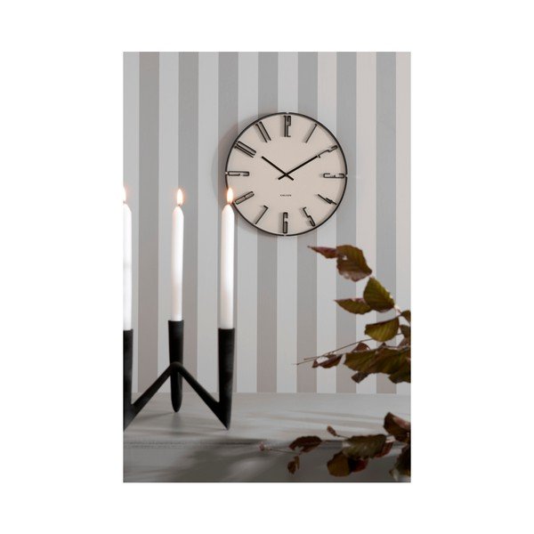 Biele nástenné hodiny Karlsson Sentient, ⌀ 40 cm-image-2