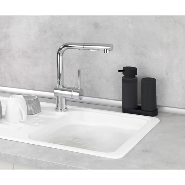 Čierny stojan s dávkovačom na umývacie prostriedky Wenko Easy Squeez-e-image-2