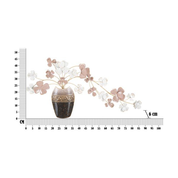 Nástenná kovová dekorácia Mauro Ferretti Vase, 87,5 x 46 cm-image-2