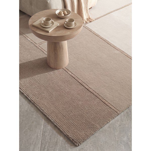 Hnedý/krémovobiely koberec s prímesou vlny 120x170 cm Presilda – Villeroy&Boch-image-3