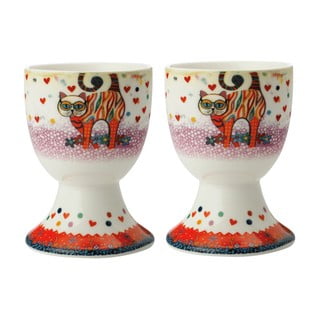 Súprava 2 porcelánových kalíškov na vajcia Maxwell & Williams Tabby