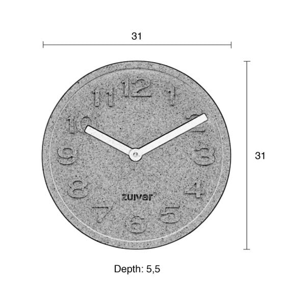 Korkové nástenné hodiny Zuiver Cork, ø 31 cm-image-1