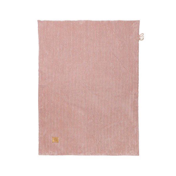 Ružová menčestrová detská deka 100x77 cm – Meowbaby