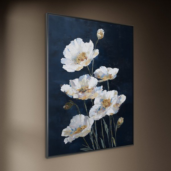 Tlačený obraz s rámom 60x80 cm White Poppies – Styler-image-2