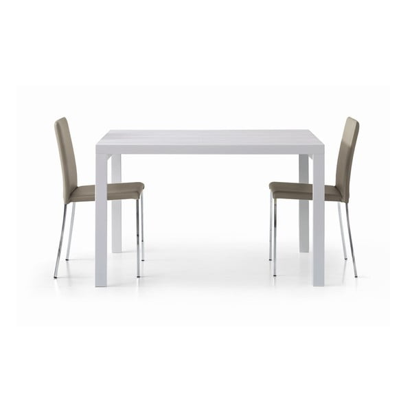Biely drevený rozkladací jedálenský stôl Castagnetti Kao, 120 cm