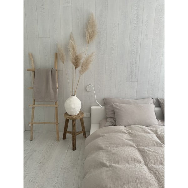 Béžové mušelínové obliečky na jednolôžko 135x200 cm Plain Muslin – Butter Kings