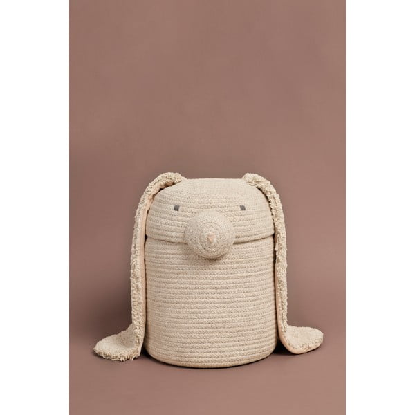 Krémový látkový detský kôš na hračky ø 25x30 cm Rita the Rabbit – Lorena Canals-image-4