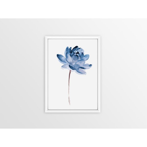 Nástenný obraz v ráme Piacenza Art One Blue Flower, 23 x 33 cm