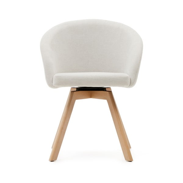 Krémovobiele čalúnené jedálenské kreslo Marvin – Kave Home-image-4