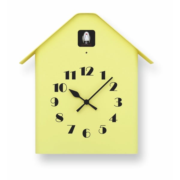 Žlté kukučkové hodiny Lemnos Clock Dachs Cuckoo
