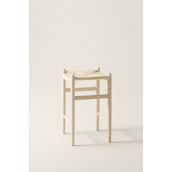 Barová stolička z brestového dreva v svetlo prírodnej farbe (výška sedadla 63 cm) Nattavaara – Jotex-image-1