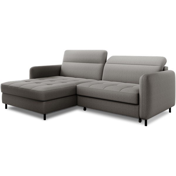 Sivá zamatová rozkladacia/s úložným priestorom rohová pohovka (ľavý roh/s leňoškou) Gomsi – ELTAP-image-2