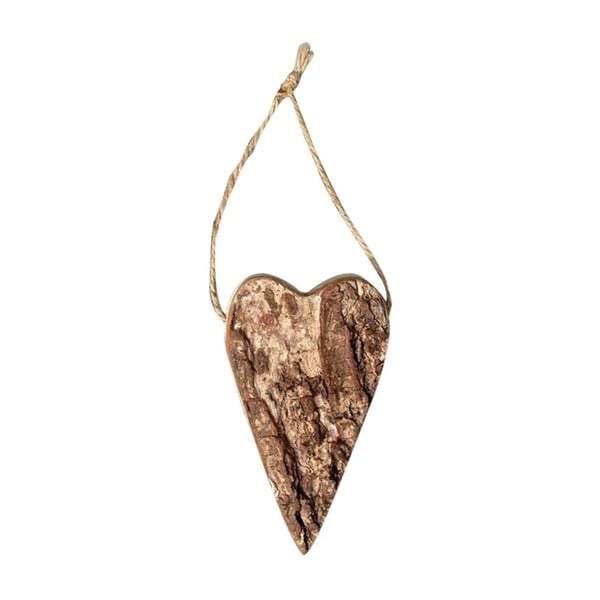 Drevená dekorácia Dassia Artisan Bark Heart