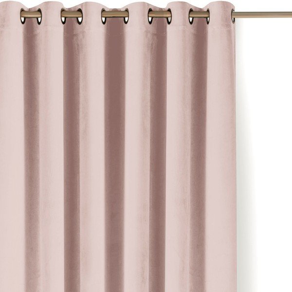 Svetloružový zamatový dimout záves 265x175 cm Velto – Filumi