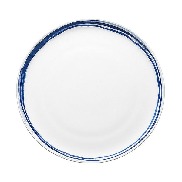 Bielo-modrý porcelánový tanier Santiago Pons Line, ⌀ 27 cm