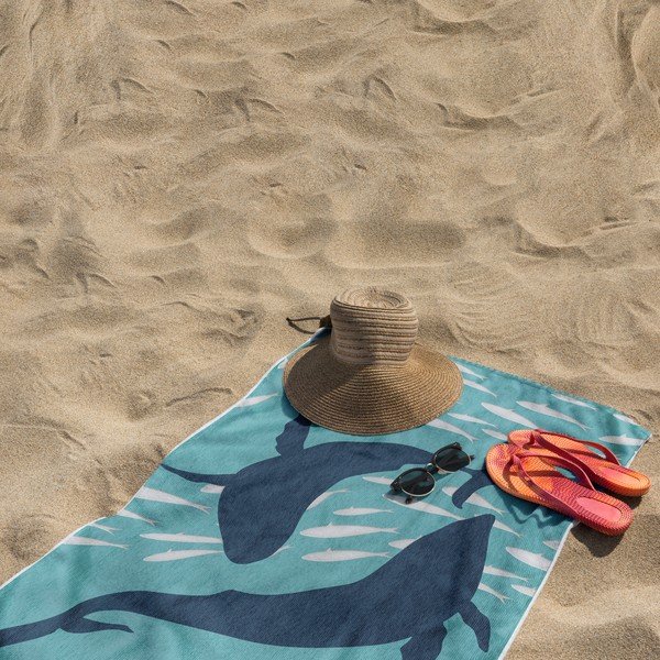 Modrá plážová osuška 90x180 cm Dolphin - DecoKing-image-4