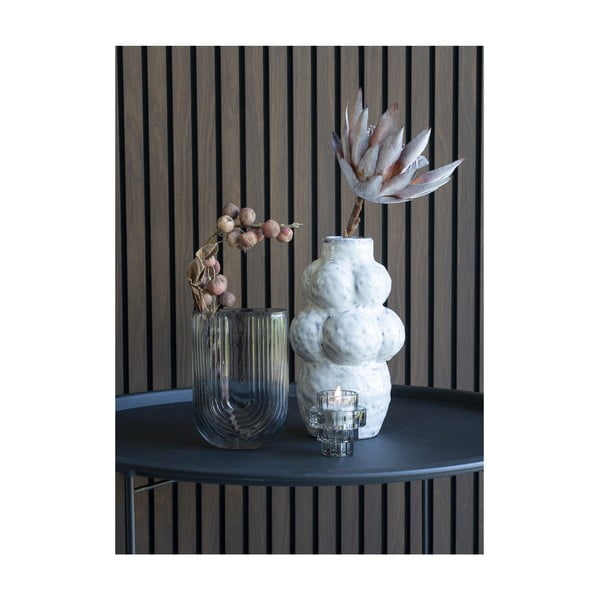 Svetlosivá sklenená váza (výška 19 cm) – House Nordic-image-1