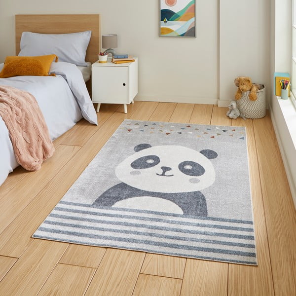 Svetlosivý detský koberec 120x170 cm Vida Kids Panda – Think Rugs-image-1