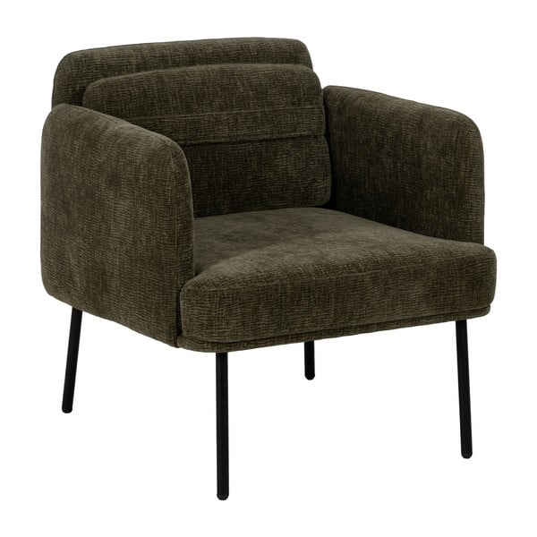 Zelené ženilkové kreslo Bind – Ixia