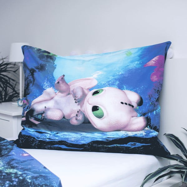 Modré bavlnené detské obliečky na jednolôžko 140x200 cm How To Train Your Dragon – Jerry Fabrics-image-3