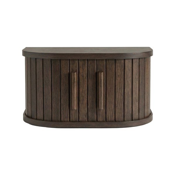 Závesný/s poličkami nočný stolík v dekore duba v tmavo prírodnej farbe Meta – Unique Furniture-image-1