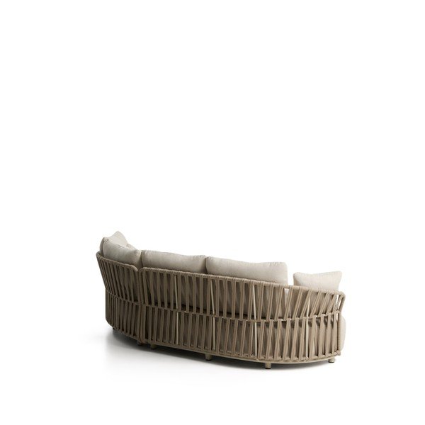 Béžová/taupe čalúnená záhradná pohovka Osani – Kave Home-image-4