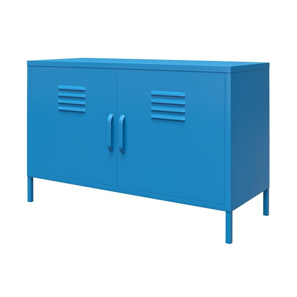 Modrá kovová komoda Novogratz Cache, 100 x 64 cm-image-2