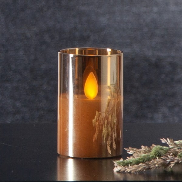 Oranžová LED vosková sviečka v skle Star Trading M-Twinkle, výška 7,5 cm-image-1