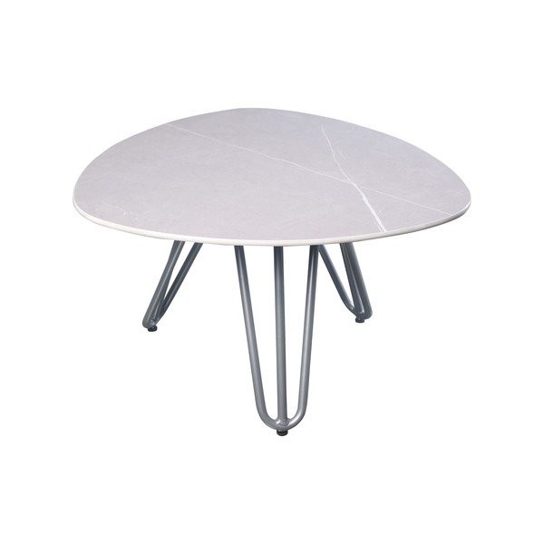 Záhradný odkladací stolík s doskou z kameňa 68x67,5 cm Emilia – Garden Pleasure