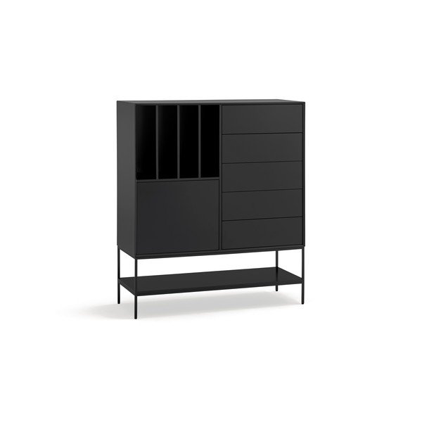 Čierna skrinka 120x140x45 cm Platt – Teulat-image-2