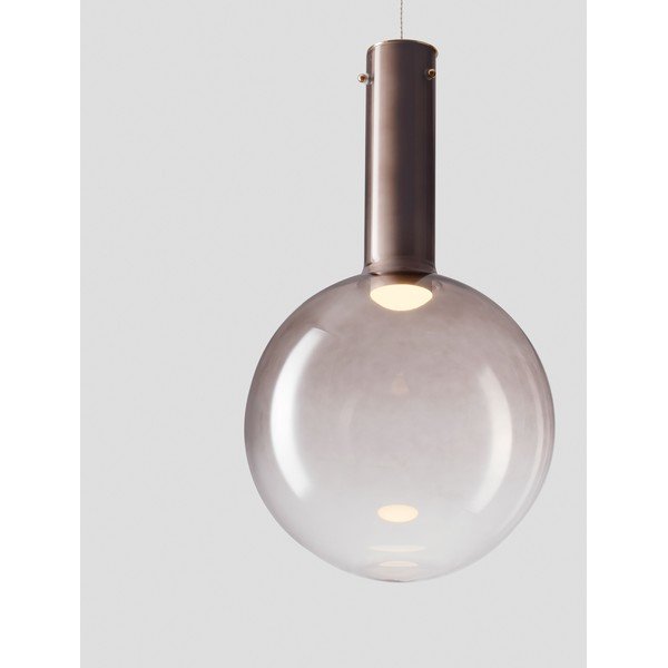 Hnedé sklenené LED závesné svietidlo so stmievačom ø 30 cm Nostos – Nova Luce-image-1