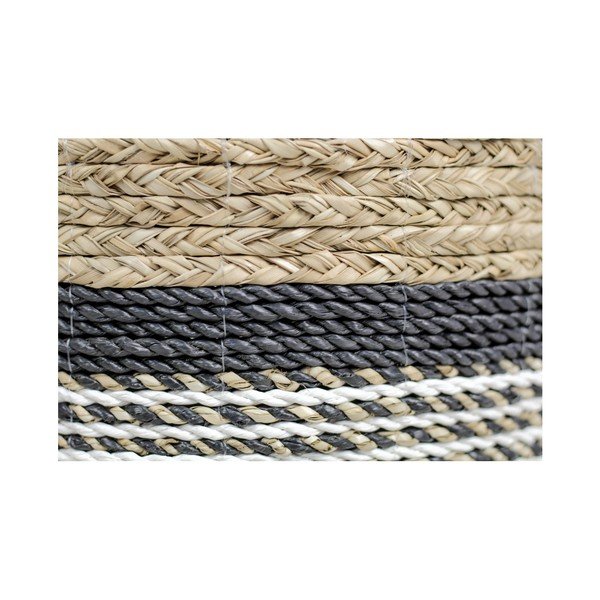 Súprava 3 úložných košíkov HSM collection Raffia Natural Gris-image-2