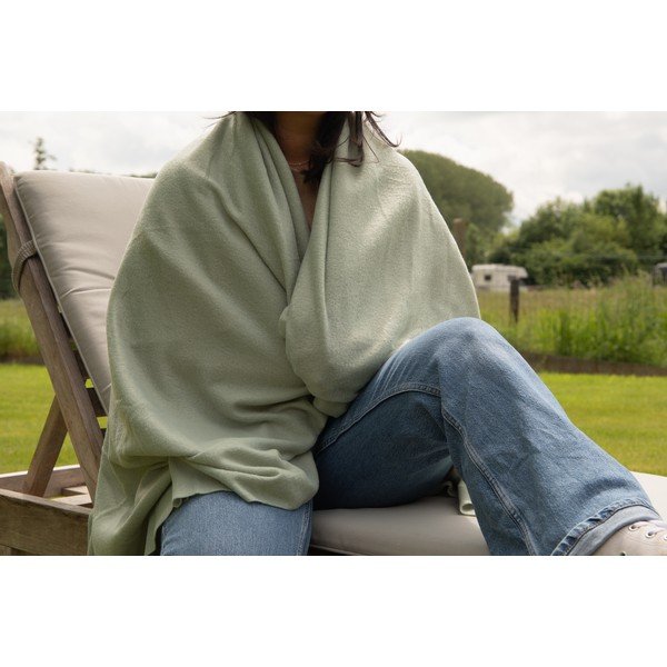 Zelená fleecová deka 130x160 cm Riso – Tiseco Home Studio-image-1