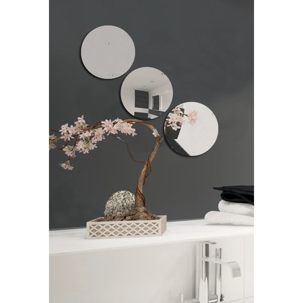 Nástenné zrkadlá v súprave 3 ks ø 15 cm – MSV-image-2