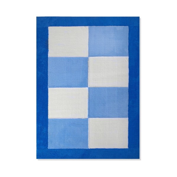 Detský koberec Mavis Blue Checks, 100x150 cm