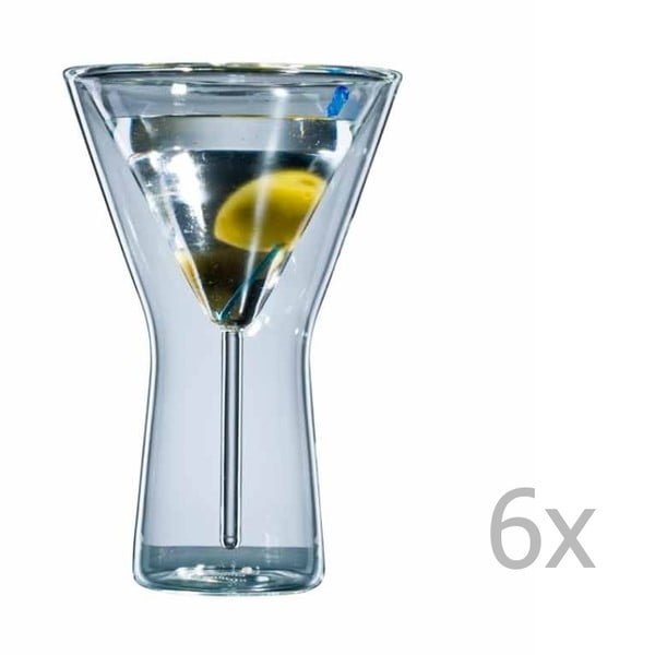 Sada 6 pohárov bloomix Martini