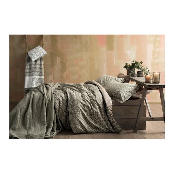 Obliečky na dvojlôžko z bavlneného perkálu Bella Maison Mosaic, 200 × 220 cm
