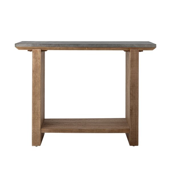 Konzolový stolík s kovovou doskou v prírodnej farbe 40x110 cm Riva – Bloomingville-image-2