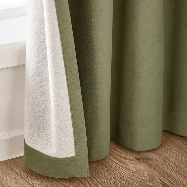 Kaki zatemňovacie závesy v súprave 2 ks 117x137 cm Wilson – Catherine Lansfield-image-2