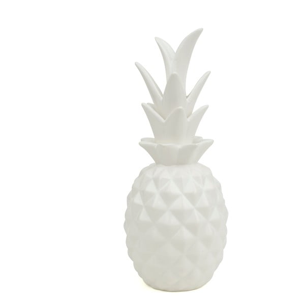Keramická dekorácia Novoform Pineapple, biela