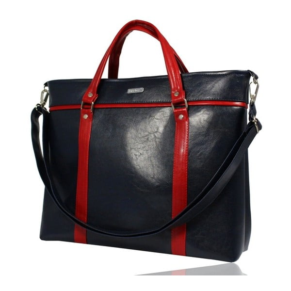 Čierna kabelka s červenými detailmi Dara bags Futurio No.13
