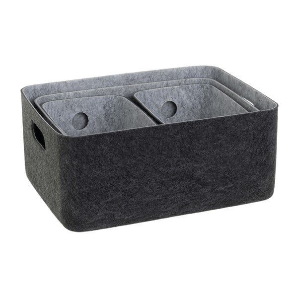 Látkové košíky v súprave 4 ks 36x27x16 cm – Casa Selección-image-1