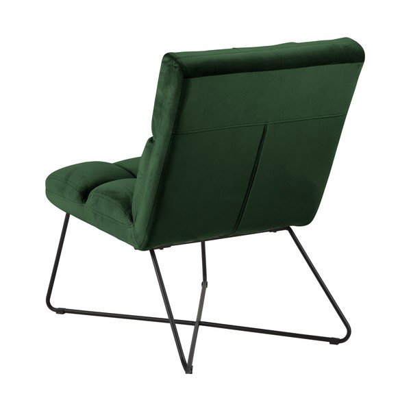 Zelené zamatové kreslo Alba – Actona-image-3